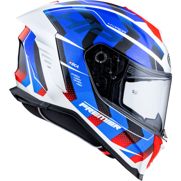 Casco Moto Integrale Premier HYPER HP12 Bianco Blu Rosso