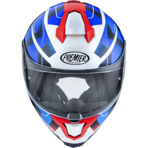 Casco Moto Integrale Premier HYPER HP12 Bianco Blu Rosso
