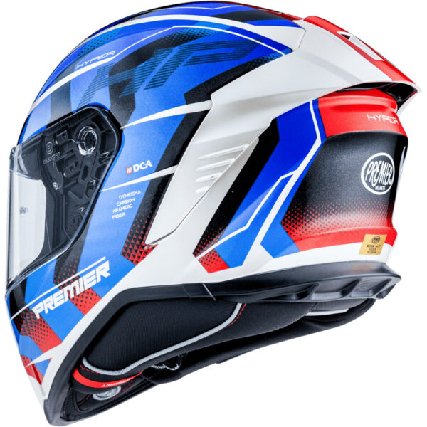 Casco Moto Integrale Premier HYPER HP12 Bianco Blu Rosso