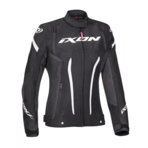 Giacca moto donna Ixon STRIKER LADY Nero Bianco