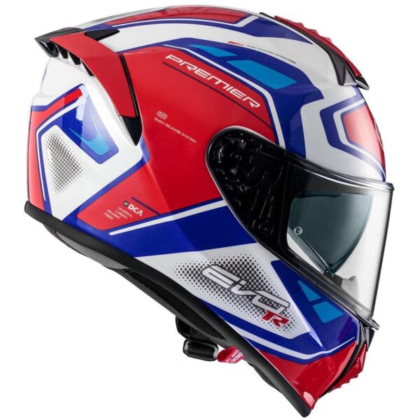 Casco Moto Integrale Premier EVOLUZIONE RR13 Bianco Rosso Blu