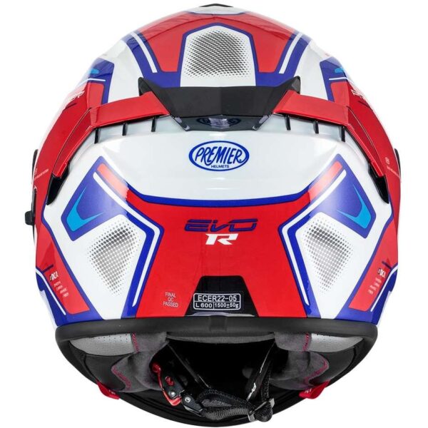 Casco Moto Integrale Premier EVOLUZIONE RR13 Bianco Rosso Blu