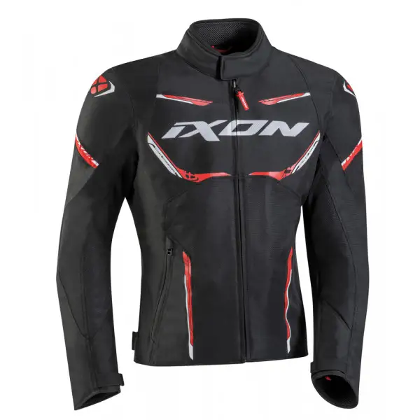 Giacca moto estiva Ixon STRIKER AIR WP Nero Rosso Bianco