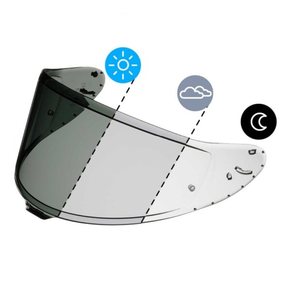 SHOEI VISIERA CWR-2 FOTOCROMATICA NXR 2, X-SPR PRO