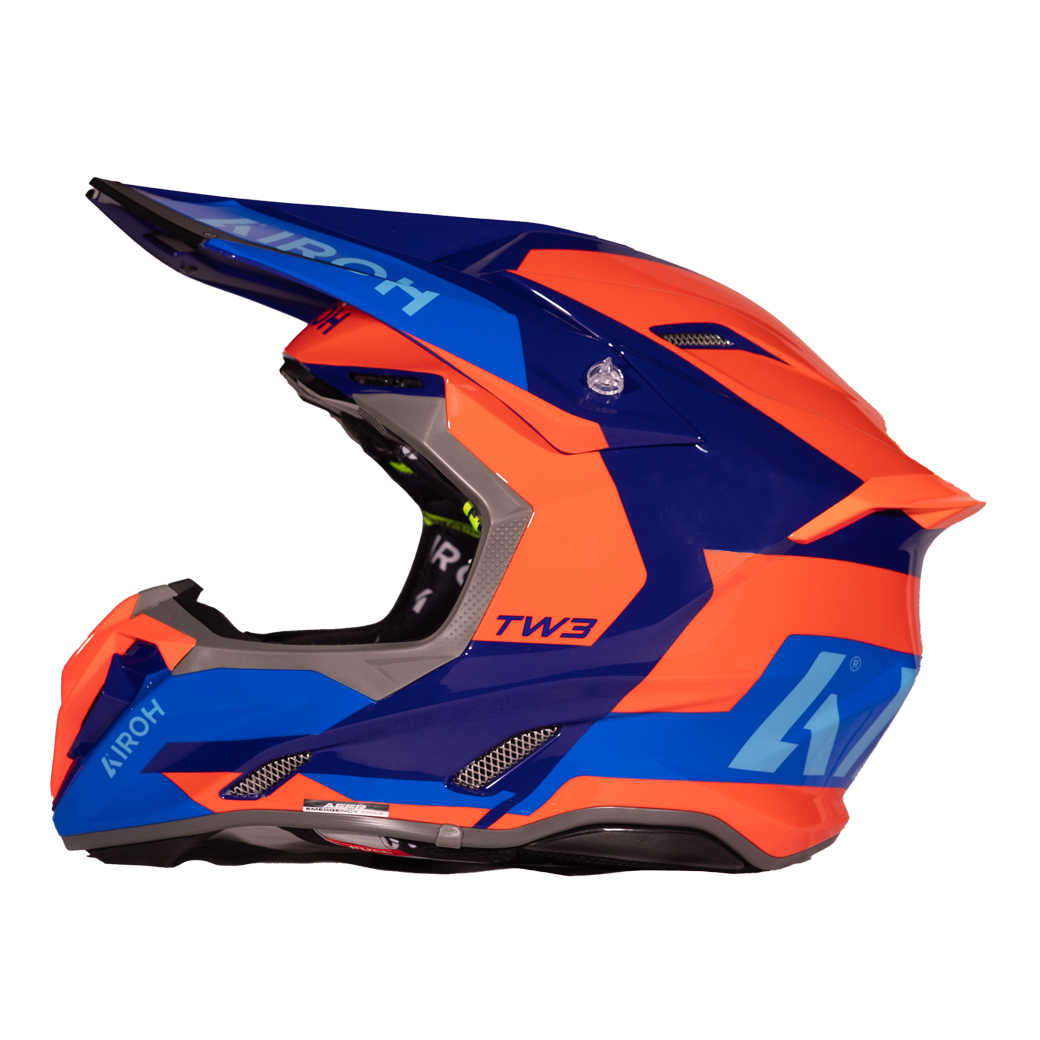 AIROH TWIST 3 FANCY ORANGE BLUE GLOSS - immagine 2