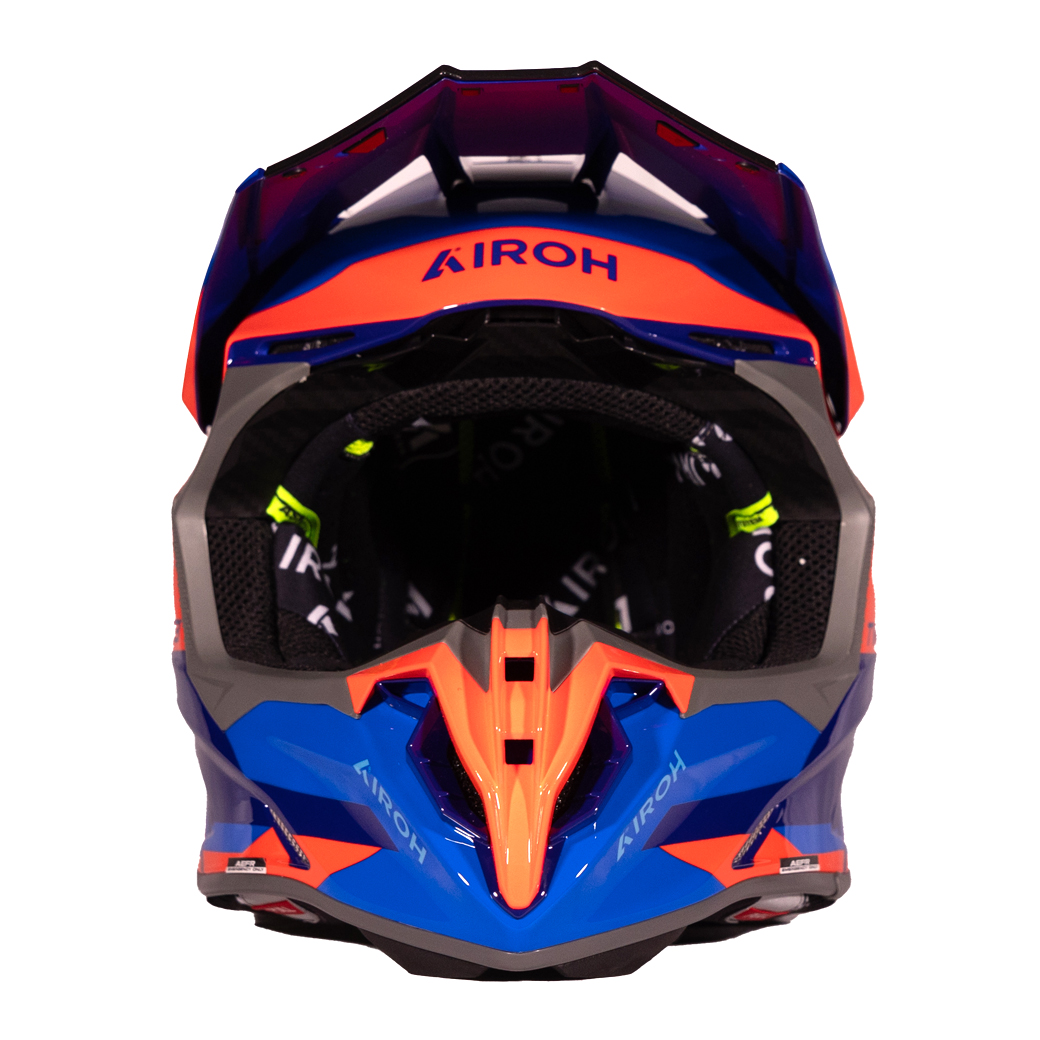 AIROH TWIST 3 FANCY ORANGE BLUE GLOSS - immagine 3